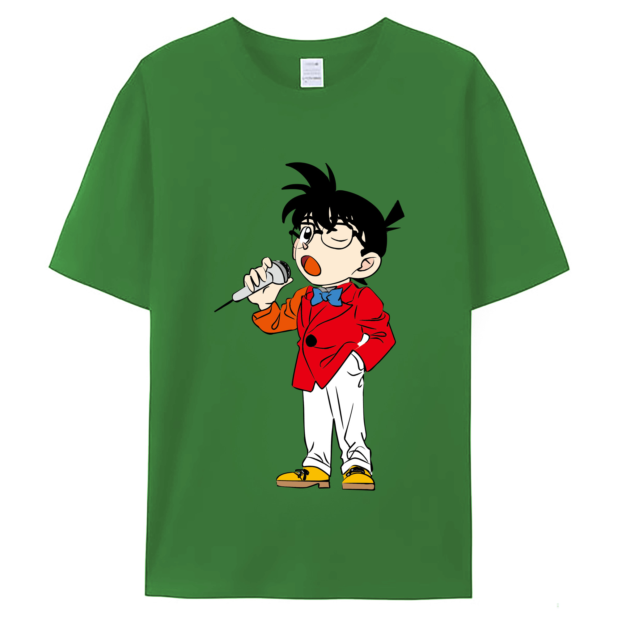 （画像用） 名探偵コナン 江戸川 コナン Detective Conan Conan Edogawa レディースカジュアルプリントTシャツ（綿100％）